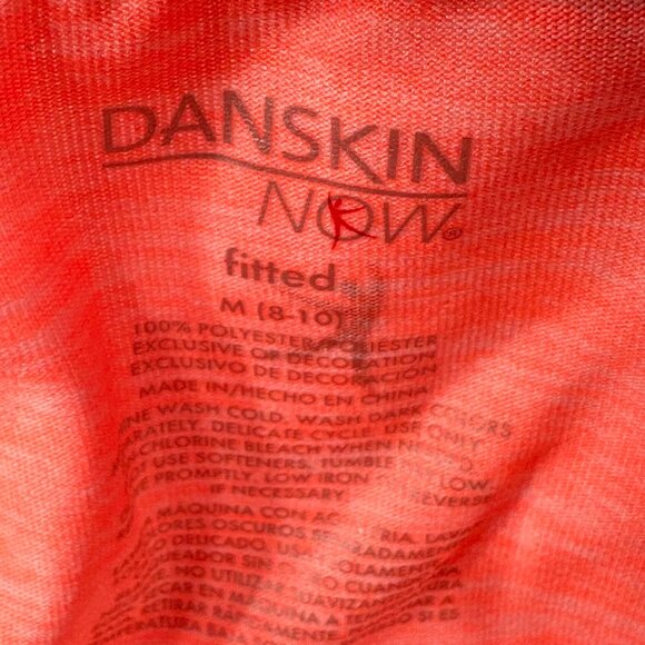 Danskin Now Women's Size Medium Top Athletic Long Sleeve Fitted Orange Preowned - Picture 3 of 13